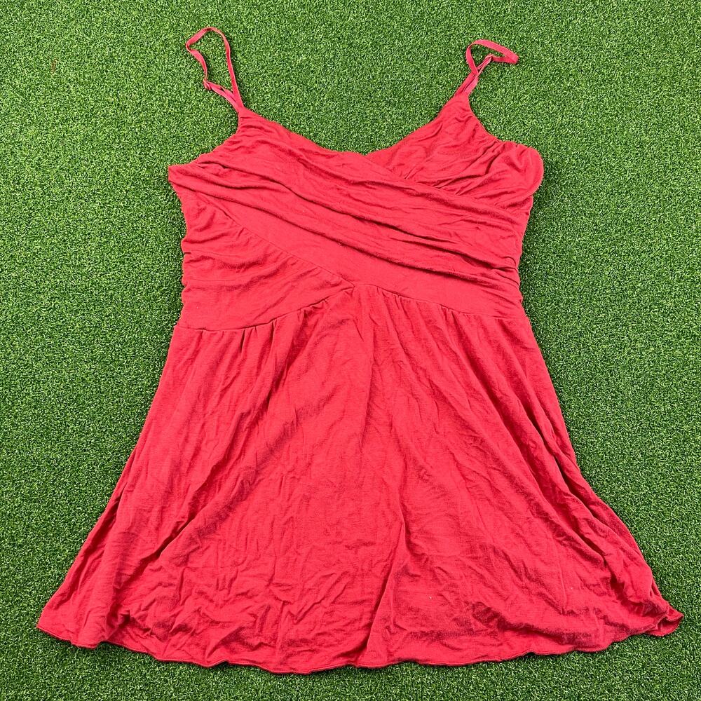 Vintage Vol.1 Red Adjustable Spaghetti Strap Mini Dress Sz L